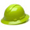 Pyramex 4 Point Full Brim Style with RATCHET Suspension Lime - Oblique View