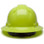 Pyramex 4 Point Full Brim Style with RATCHET Suspension Lime - Back View
