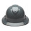 Pyramex Ridgeline Vented Slate Gray Full Brim Style Hard Hat - 4 Point Suspensions - Front View
