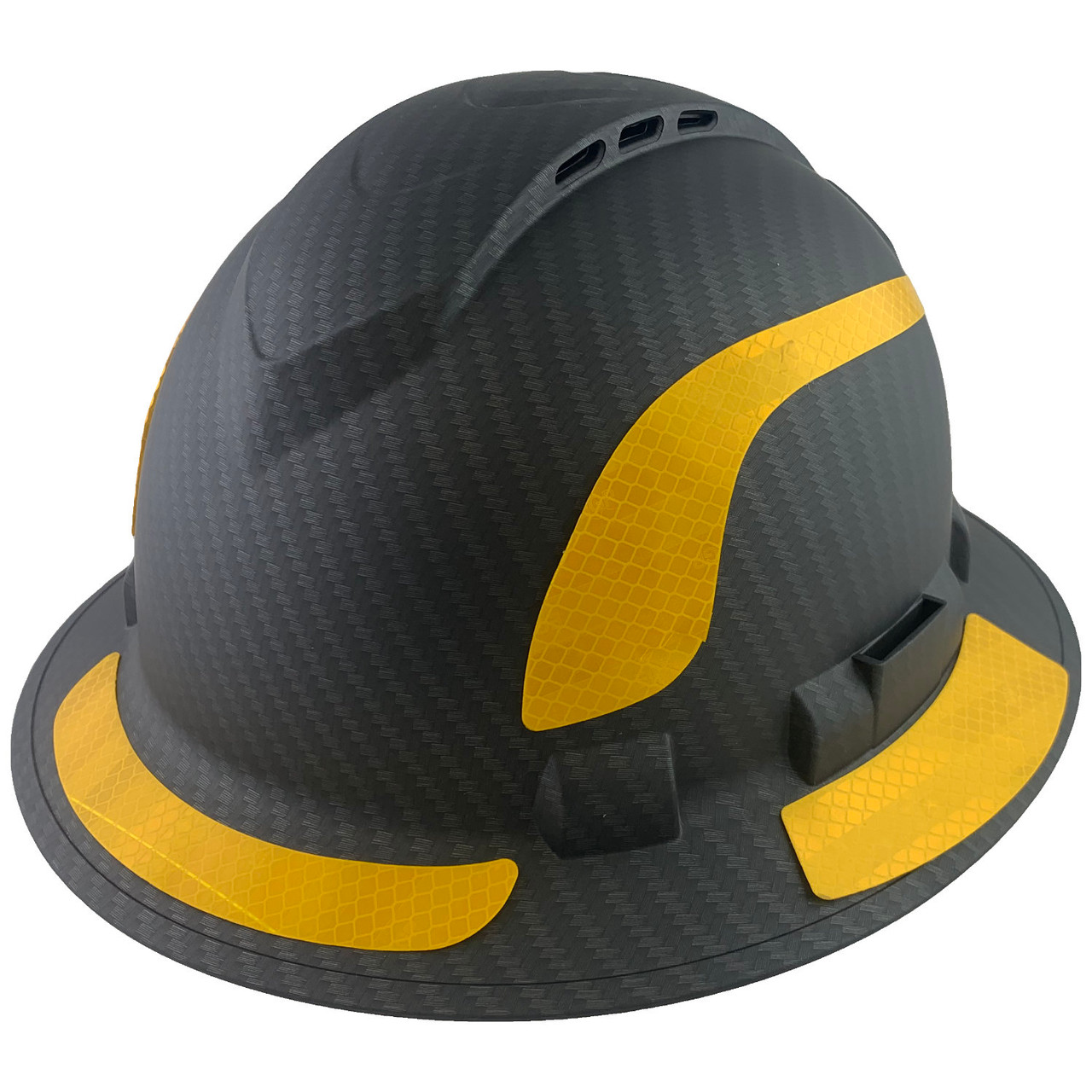 Pyramex Ridgeline Full Brim Style Hard Hat with Vented Matte Black