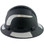 Pyramex Ridgeline Full Brim Style Hard Hat with Vented Matte Black Graphite Pattern with White Decals - Left View