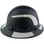 Pyramex Ridgeline Full Brim Style Hard Hat with Vented Matte Black Graphite Pattern with White Decals - Right View