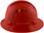 Pyramex Ridgeline Full Brim Style Hard Hat with Red Pattern with Red Decals - Left View