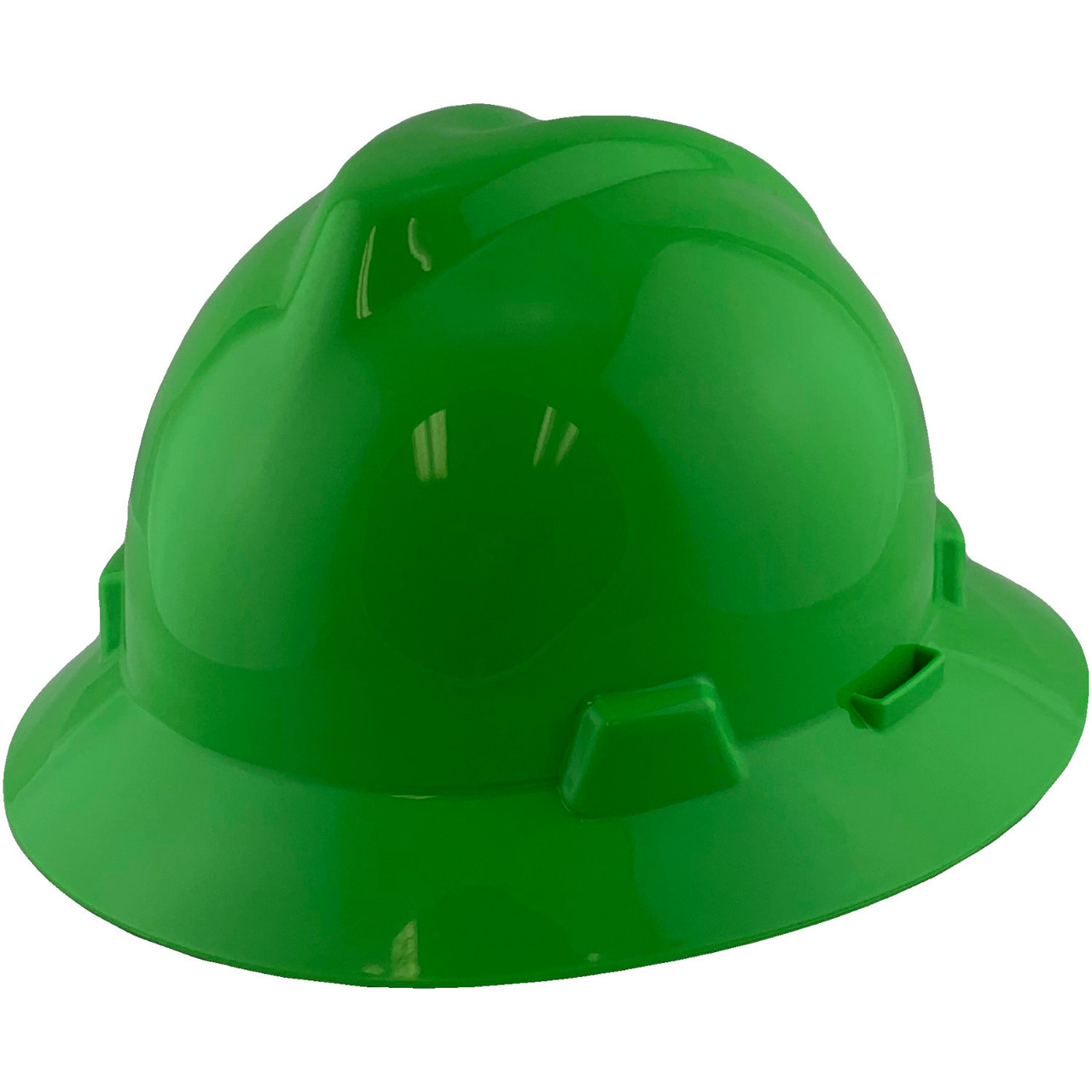 MSA VGard Full Brim Hard Hats Suspensions Lime Green