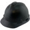 MSA V-Gard Cap Style Hard Hats with Fas-Trac Suspensions Matte Black - Oblique View