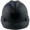 MSA V-Gard Cap Style Hard Hats with Fas-Trac Suspensions Matte Black - Front View