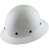Dynamic Wofljaw Full Brim Fiberglass Hard Hat with 8 Point Ratchet Suspension - White - Oblique View