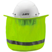 Lift Full Brim Hard Hat Sun Shade with Neck Shade - Hi-Viz Yellow (HDSF-20HV)