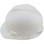 MSA V-Gard Cap Style Hard Hats with Staz-On Suspensions Matte White Color ~ Left Side View