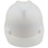 MSA V-Gard Cap Style Hard Hats with Staz-On Suspensions Matte White Color ~ Front View