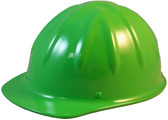 SkullBucket Aluminum Cap Style Hard Hats with Ratchet Suspensions – Lime Green- Oblique View