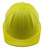 SkullBucket Aluminum Cap Style Hard Hats with Ratchet Suspensions – Yellow Front View