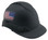 Pyramex Ridgeline Cap Style Hard Hat with Black Graphite Pattern Front USA Flags