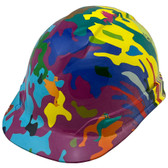 Neon Camo Design Cap Style Hydro Dipped Hard Hats -  Oblique Left