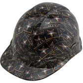 US Army Design Cap Style Hydro Dipped Hard Hats Left Side Oblique View
