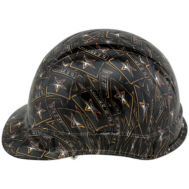 US Army Design Cap Style Hydro Dipped Hard Hats Left Side 