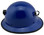 MSA Skullgard Full Brim Hard Hat with FasTrac III Ratchet Suspension - Royal Blue and Light Clip
with Edge Left Side View