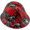 Red Skelly Fish Design Full Brim Hydro Dipped Hard Hats
Right Side Oblique View
