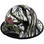 Carbon Fiber Material Hard Hat - Full Brim Hydro Dipped – American Flag Camo with Edge
Left Side View
