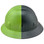 50-50 Lime and Black Carbon Fiber Design Full Brim Hydro Dipped Hard Hats
Right Side View