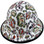 Tattoo Envy Design Full Brim Hydro Dipped Hard Hats with Optional Edge
Back View
