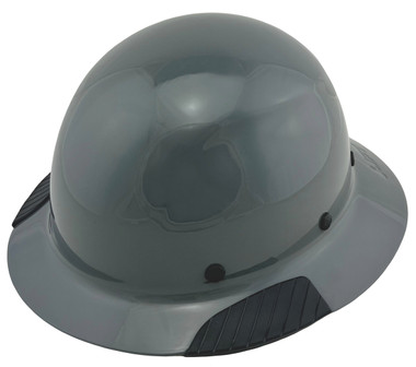Actual Carbon Fiber Hard Hat - Full Brim Factory Gray  - Oblique View
