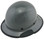 Actual Carbon Fiber Hard Hat - Full Brim Factory Gray  - with edge oblique left