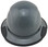 Actual Carbon Fiber Hard Hat - Full Brim Factory Gray  - with edge front