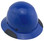 Actual Carbon Fiber Hard Hat - Full Brim Factory Painted Blue -Left Oblique