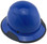 Actual Carbon Fiber Hard Hat - Full Brim Factory Painted Blue -Edge Right Oblique