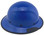 Actual Carbon Fiber Hard Hat - Full Brim Factory Painted Blue -Edge Right