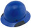 Actual Carbon Fiber Hard Hat - Full Brim Factory Painted Blue - Oblique