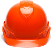Pyramex Ridgeline Cap Style Hard Hats Hi Viz Orange - 6 Point Suspensions
Front View