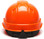 Pyramex Ridgeline Cap Style Hard Hats Hi Viz Orange - 6 Point Suspensions
Back View