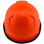 Pyramex Ridgeline Cap Style Hard Hats Hi Viz Orange - 6 Point Suspensions
with edge Back