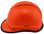 Pyramex Ridgeline Vented Hi-Viz Orange Cap Style Hard Hat with edge right