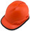Pyramex Ridgeline Vented Hi-Viz Orange Cap Style Hard Hat with edge oblique