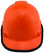 Pyramex Ridgeline Vented Hi-Viz Orange Cap Style Hard Hat with edge Front