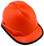 Pyramex Ridgeline Vented Hi-Viz Orange Cap Style Hard Hat with edge right oblique