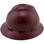 MSA V-Gard Full Brim Hard Hats with Fas-Trac Suspensions Maroon Color
 Right Side View