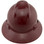 MSA V-Gard Full Brim Hard Hats with Fas-Trac Suspensions Maroon Color
 Back View