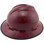 MSA V-Gard Full Brim Hard Hats with Fas-Trac Suspensions Maroon Color with Protective Edge
 Right Side View