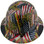 Composite Material Hard Hat - Full Brim Hydro Dipped – Don’t Tread on Me Flag Design
 Front View
