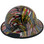 Composite Material Hard Hat - Full Brim Hydro Dipped – Don’t Tread on Me Flag Design
 With Optional Edge Left Side View
