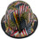 Composite Material Hard Hat - Full Brim Hydro Dipped – Don’t Tread on Me Flag Design
 With Optional Edge Front View
