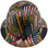 Carbon Fiber Material Hard Hat - Full Brim Hydro Dipped – Flag Don’t Tread on Me
 Front View