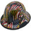 Carbon Fiber Material Hard Hat - Full Brim Hydro Dipped – Flag Don’t Tread on Me
With Optional Edge Left Side Qblique View