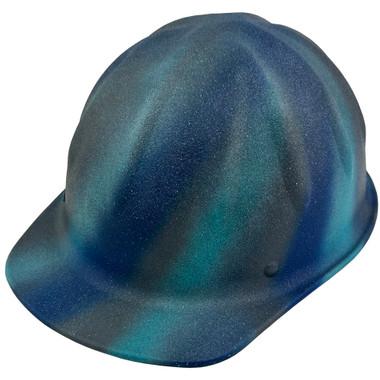 SkullBucket Aluminum Cap Style Hard Hats with Ratchet Suspensions – Spiral Blue
Left Side Oblique View