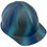 SkullBucket Aluminum Cap Style Hard Hats with Ratchet Suspensions – Spiral Blue
Right Side  Oblique View