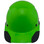 Actual Carbon Fiber Hard Hat - Cap Style Black and Green
Front View